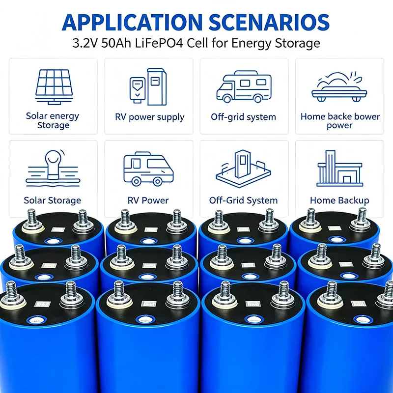 DIANKAISHOU new A-grade 3.2V 50Ah LiFePO4 Battery 60145 Lithium Iron Phosphate 12V 24V 48V RV car golf cart rechargeable battery