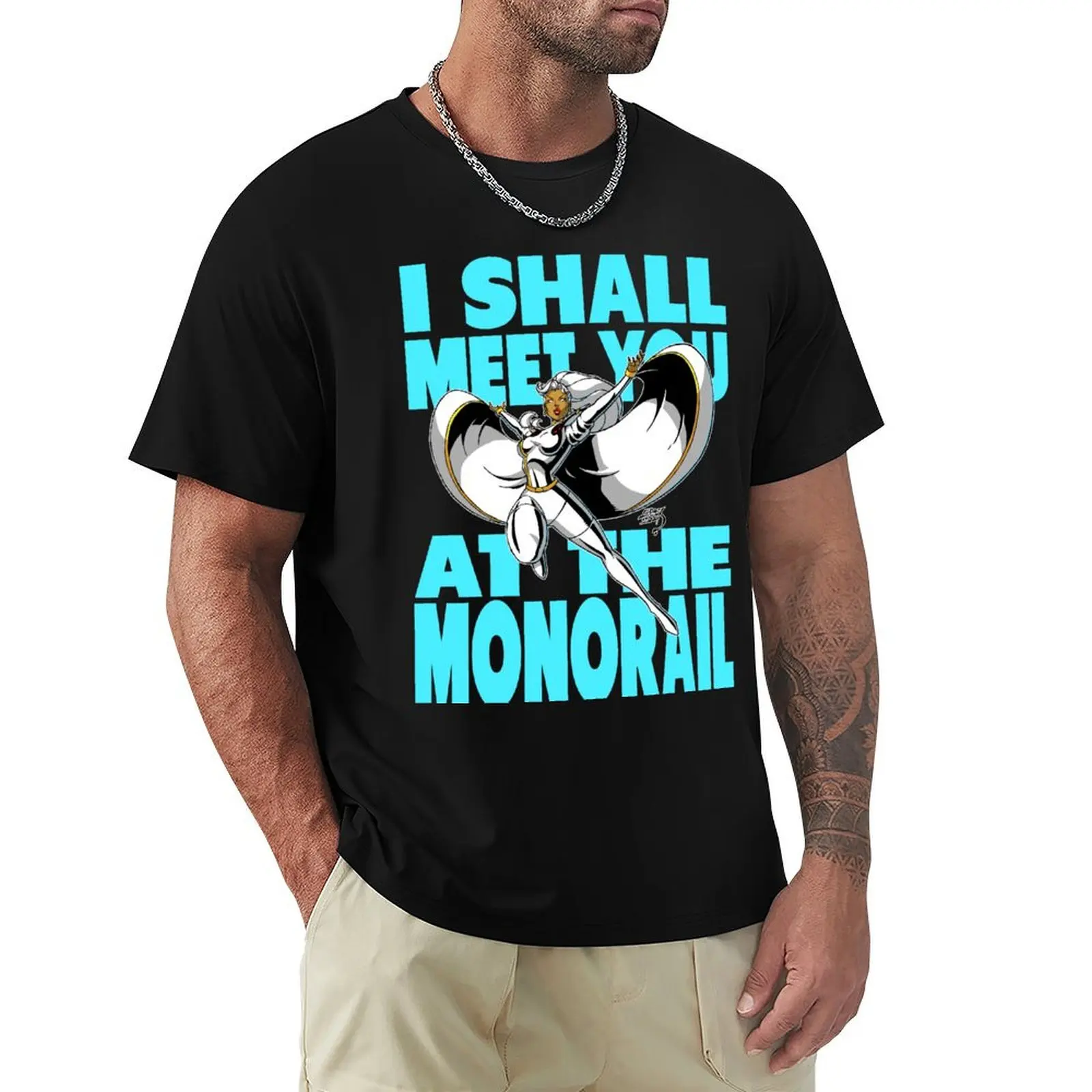 I Shall Meet You At The Monorail T-Shirt essential t shirt sports fans summer clothes mens t shirts top quality