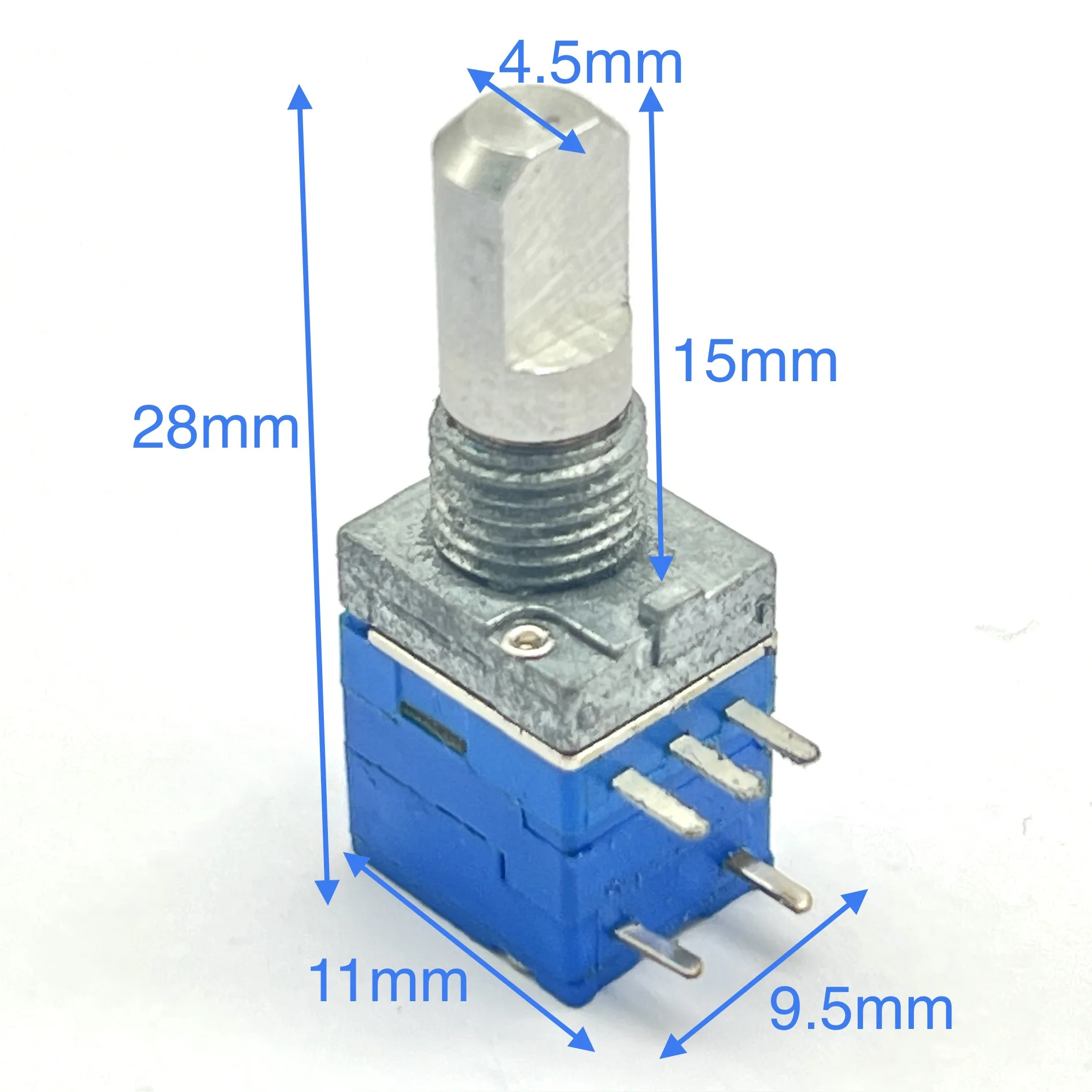 Taiwan H T RD09 series walkie talkie volume/power switch dedicated rotary strip switch A100K axis length 15