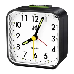 Sveglia luminosa quadrata portatile Fashion Quiet No ticchettio orologio da comodino con funzione di luce notturna