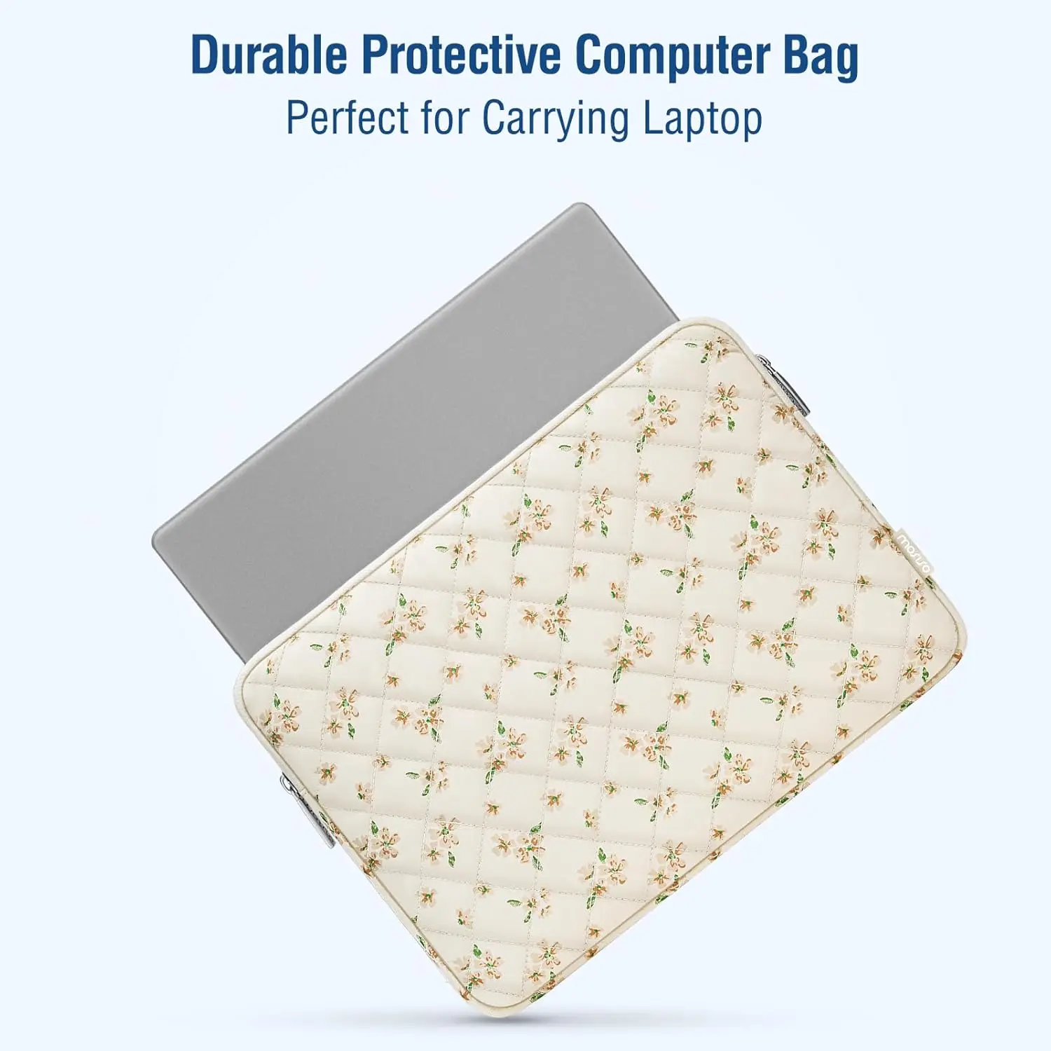 Puffy Laptop Bag Sleeve 13 13.3 14 inch Quilted Carrying Case for MacBook Air Pro Dell ASUS Lenovo Computer Bag Protective Case