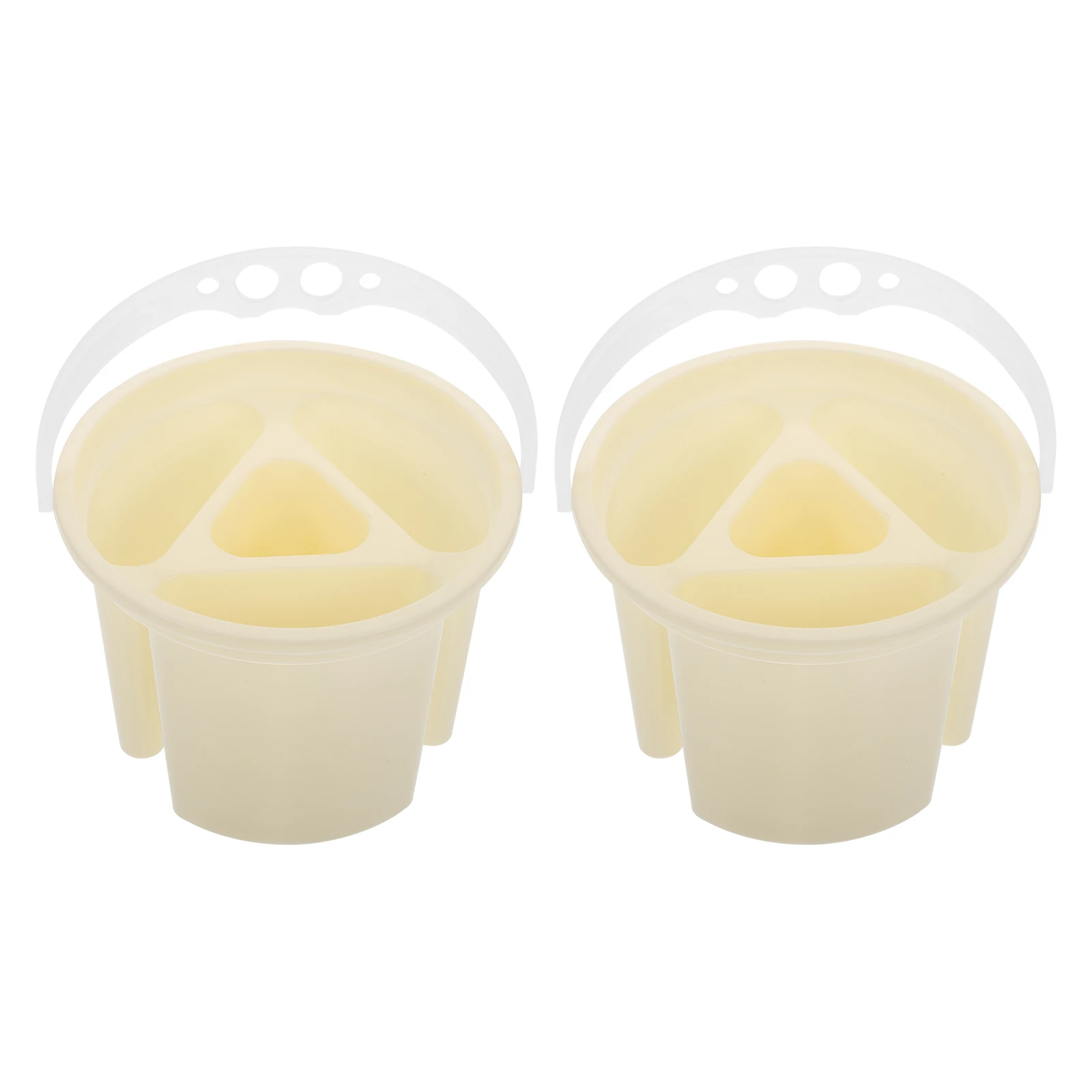 

2Pcs Wash Pen Basin Durable Plastic Long Life MultiFunctional Washing Brush Mixing Color Artist Kids Painters Easy Clean