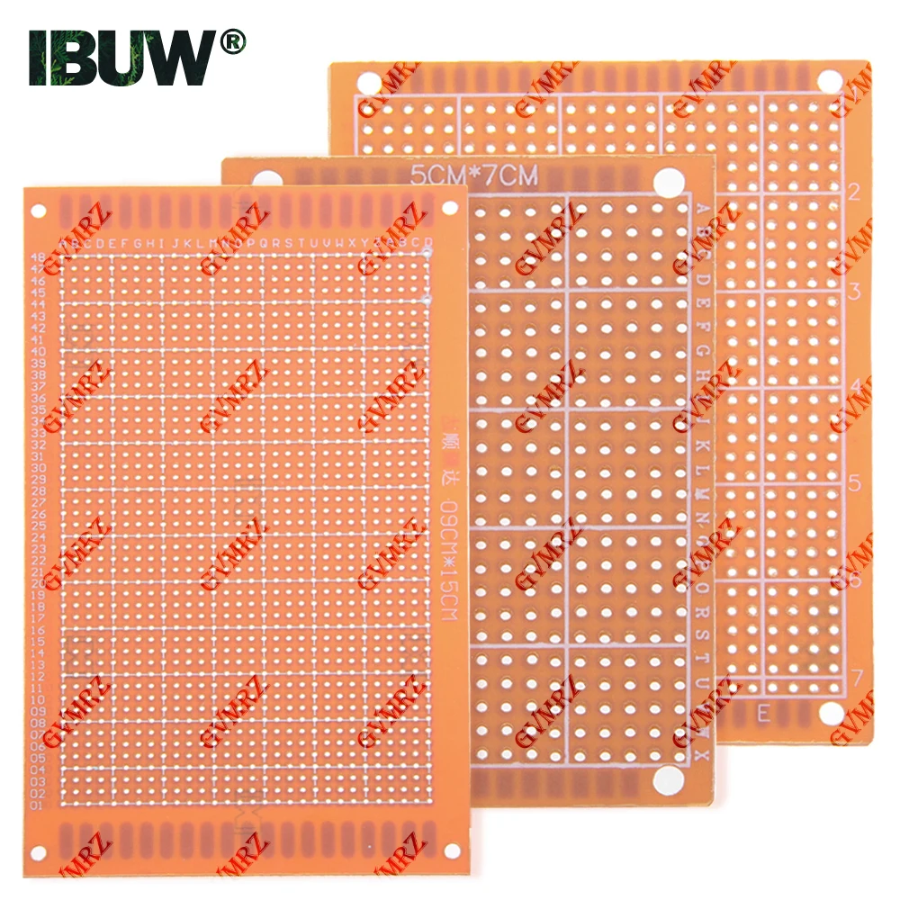 Image 3: Carte de prototype PCB phénolique universelle à trous traversants pour projets électroniques DIY