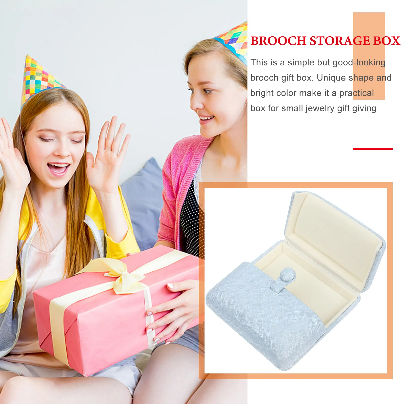 

Delicate Brooch Gift Box Pin Organizer Display Box for Jewelry Gift Giving Mother's Day Anniversary Wedding Birthday Present