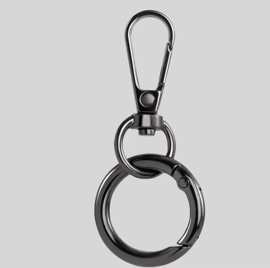 3/6/15 Sets Swivel Snap Hooks Keychain Clip Rings