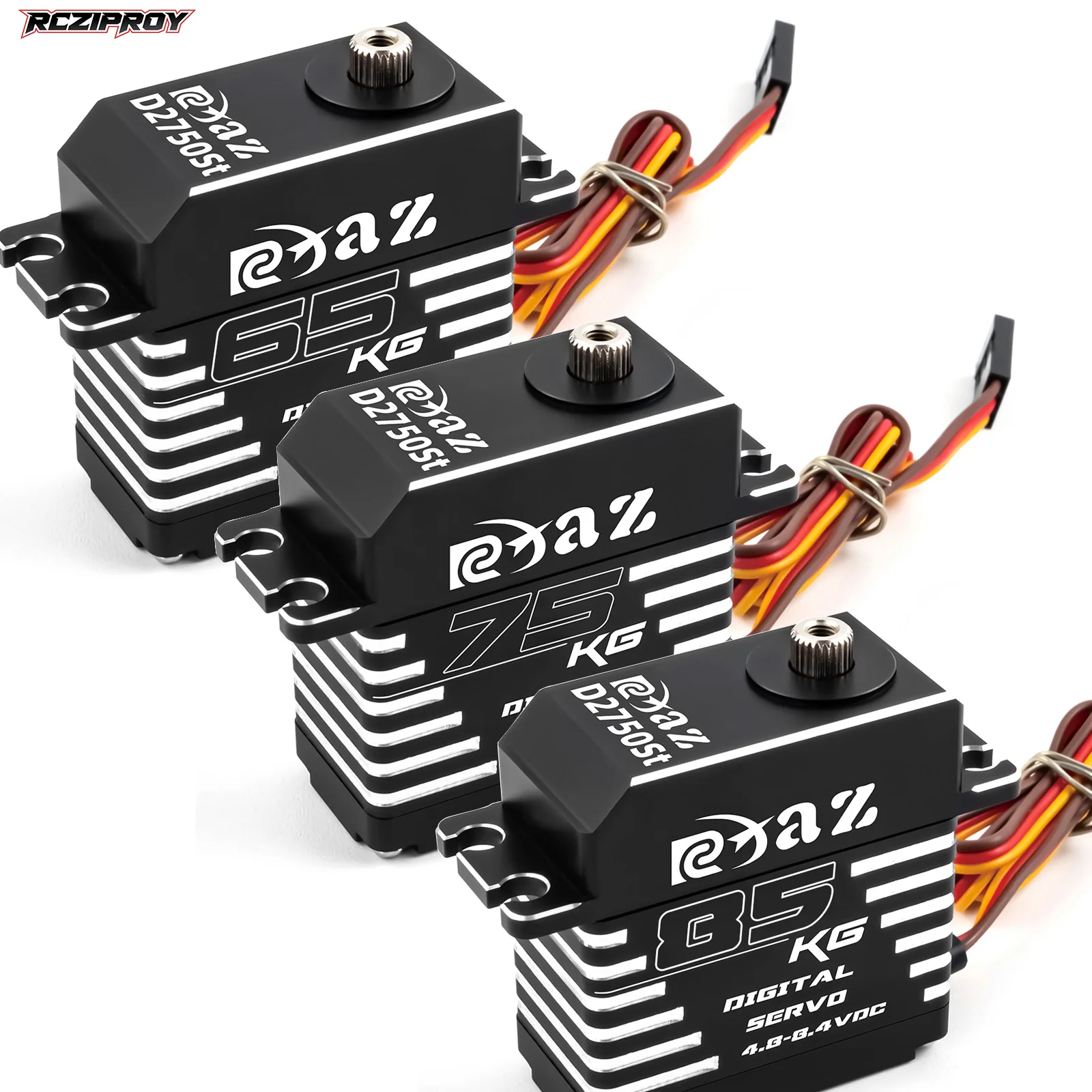 

RCXAZ 65KG 75KG 85KG High Torque Digital Servo Metal Gear Waterproof for 1/5 RC Car Robot