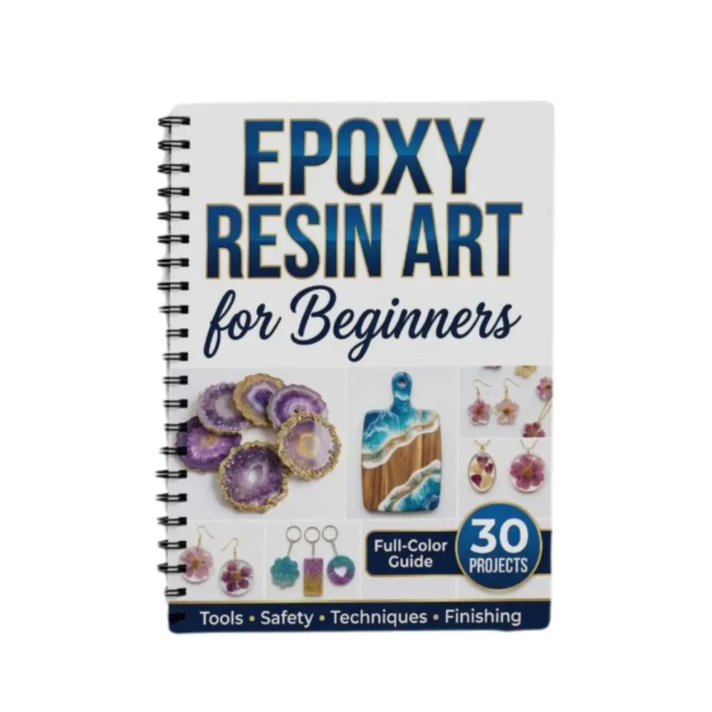 Step-by-Step Epoxy Resin Art Handbook 30 Projects Creative Essential Guide Notebook Illustrated Beginner DIY Crafts Book