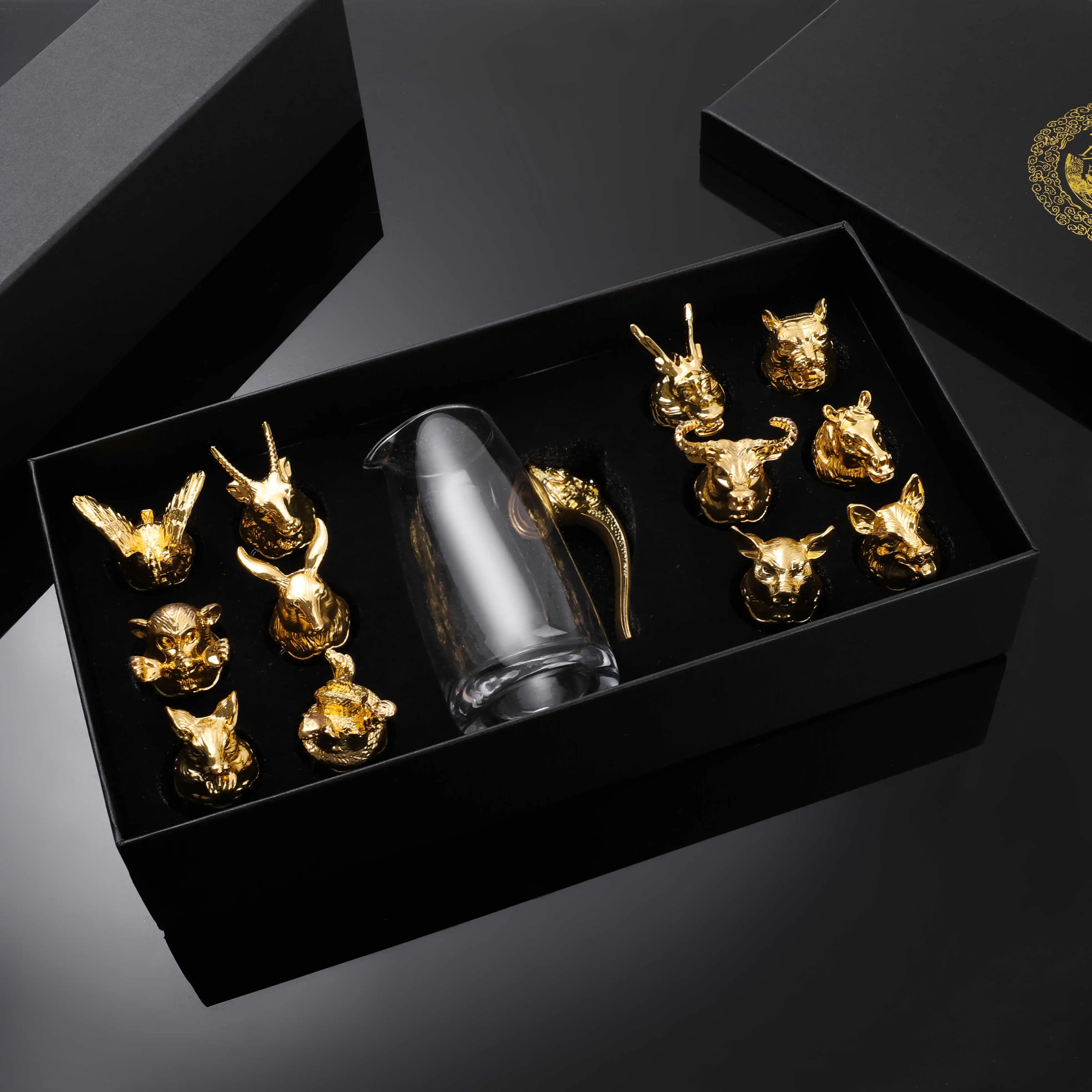 Zodiac Baijiu Cup Набор диспенсеров для вина Бытовой китайский стеклянный набор для вина Маленький бокал для вина Пуля Одна чашка