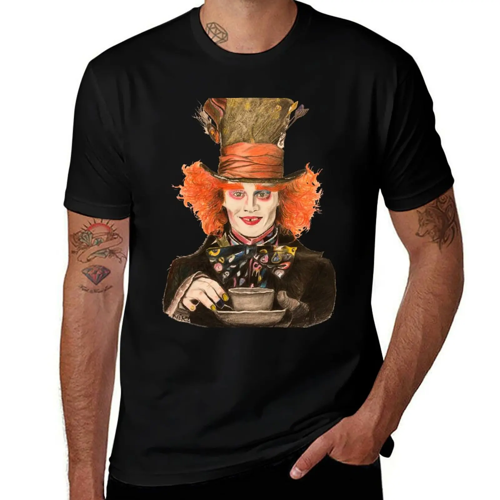 Mad Hatter T-Shirt Work Wear Simple Tee Shirt