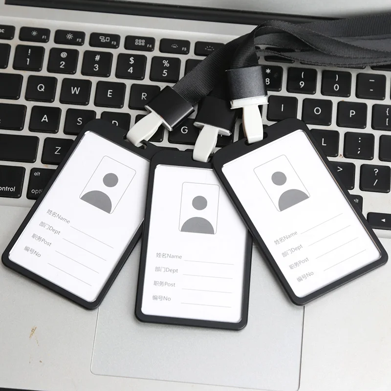 3 قطعة/المجموعة حامل بطاقة سبيكة الحبل موظفي الشركة تمرير للجنسين معرف اسم حامل بطاقة العمل اللوازم المكتبية