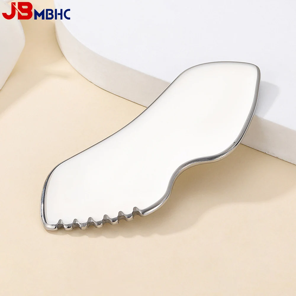 1 قطعة الفولاذ المقاوم للصدأ غوا شا مكشطة مدلك للرقبة الوجه الجسم جواشا أداة تدليك جهاز العناية بالبشرة الوجه غواشا مجلس الوجه مدلك #1