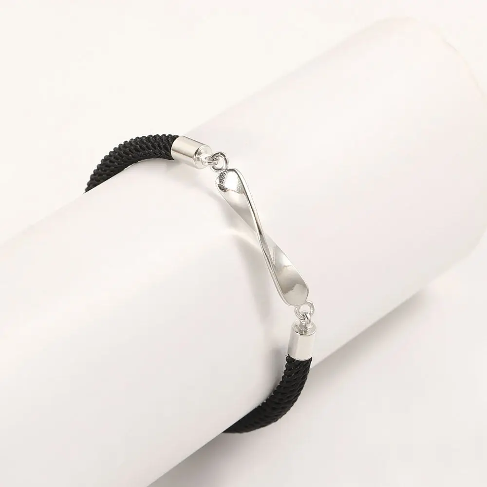 Jewelry Accessories Romantic Alloy Wave Forever Love Weaving Rope Mobius Ring Hand Rope Couples Bracelets Friend Bracelet