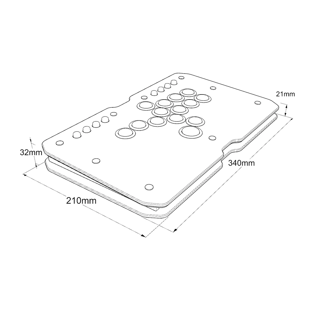 وحدة تحكم Punk Workshop ULTRA BOX بدون رافعة HitBox SOCD عصا القتال المدعومة للتبديل/الكمبيوتر الشخصي (ويندوز ® 11 / 10)
