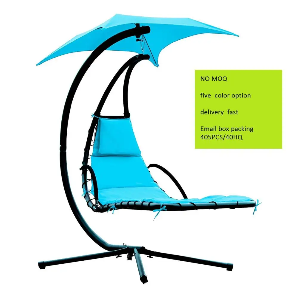 Hanging Chaise Lounger Chair Arc Stand Air Porch Swing Hammock  Canopy outdoor hanging swing chair /dream bed