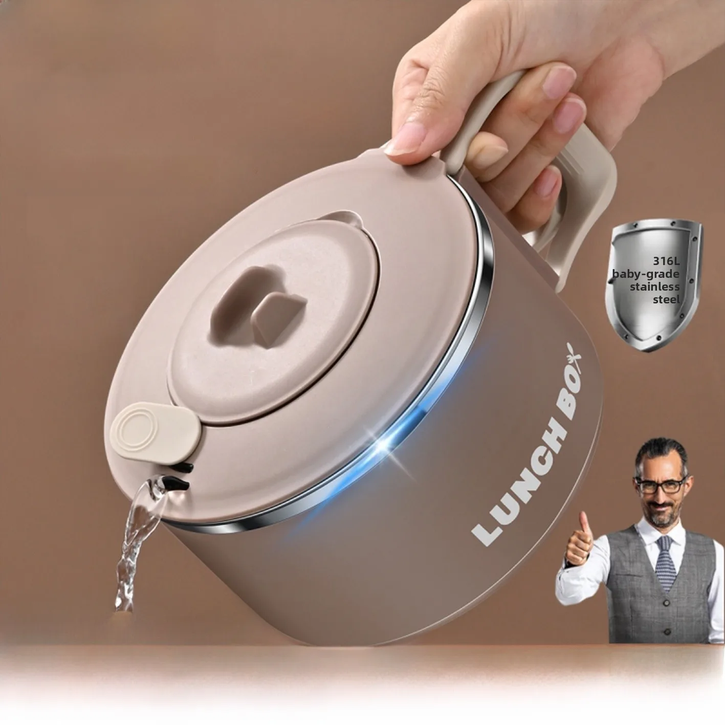 

Большая миска для лапши из нержавеющей стали на 36 порций с ручкой, для быстрого приготовления, с функцией слива, для студенческих общежитий, для смешивания лапши