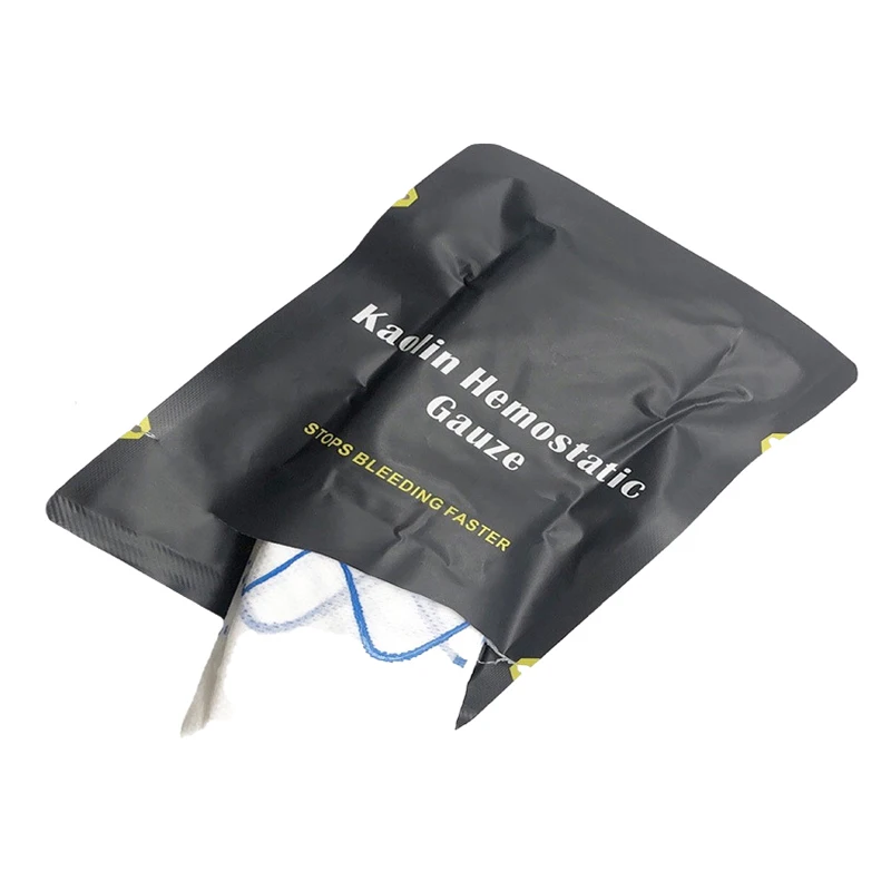شاش الكاولين المرقئ القتالي لصدمات الطوارئ Z-Fold مجموعة الإسعافات الأولية القابلة للذوبان تضميد الجروح الطبية #3