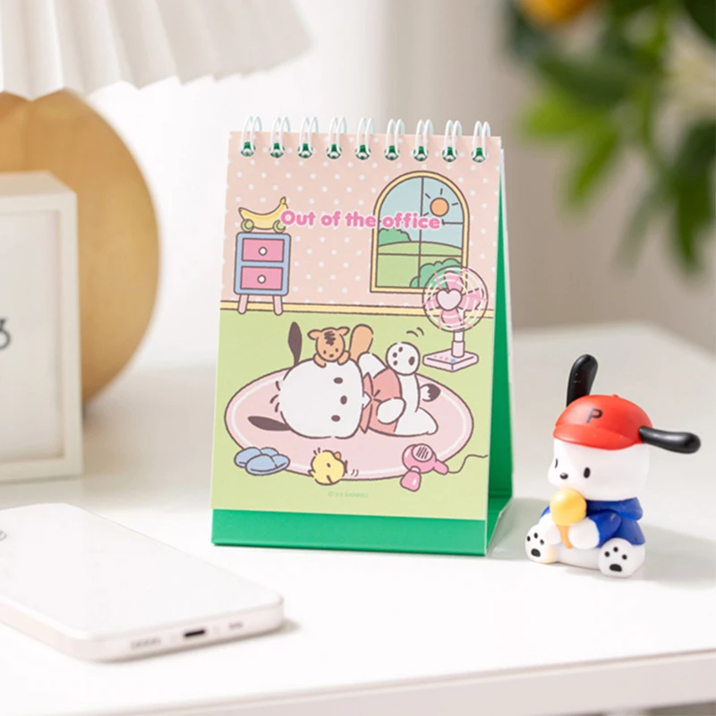 2024 Kawaii Kuromi Cinnamoroll My Melody Cartoon Calendar Desktop Ornaments Anime Sanrios Girl Heart Cute Schedule Guestbook