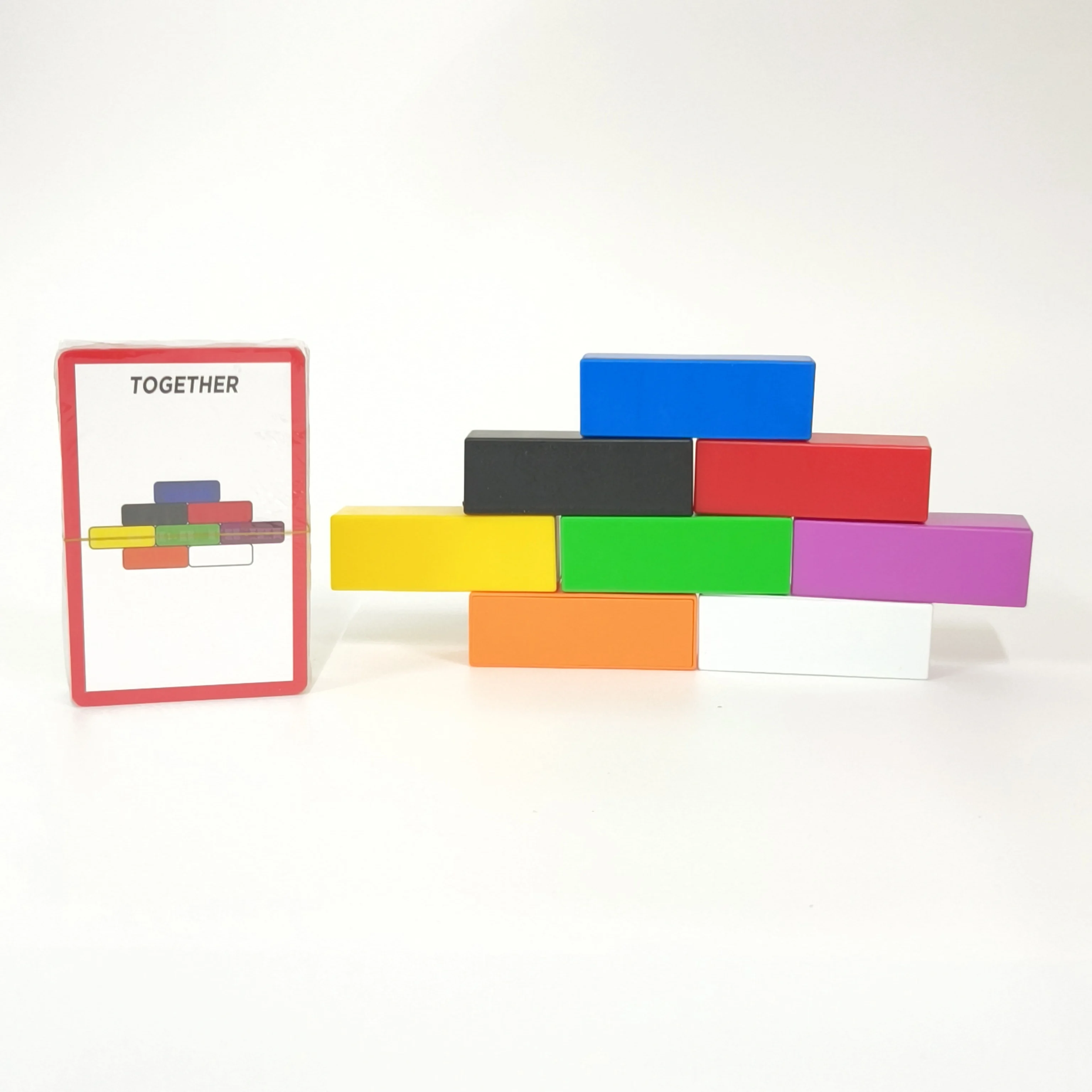 

Fast & Fun Family Board Game Tabletop Competition Toys Color Matching Stacking Building Plastic Blocks