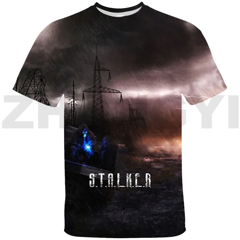 Summer S.T.A.L.K.E.R. 2 Heart of 3D T-shirt Hot Shooting Game Stalker 2 Kids Short Sleeve Harajuku Casulal Women Men Streetwear