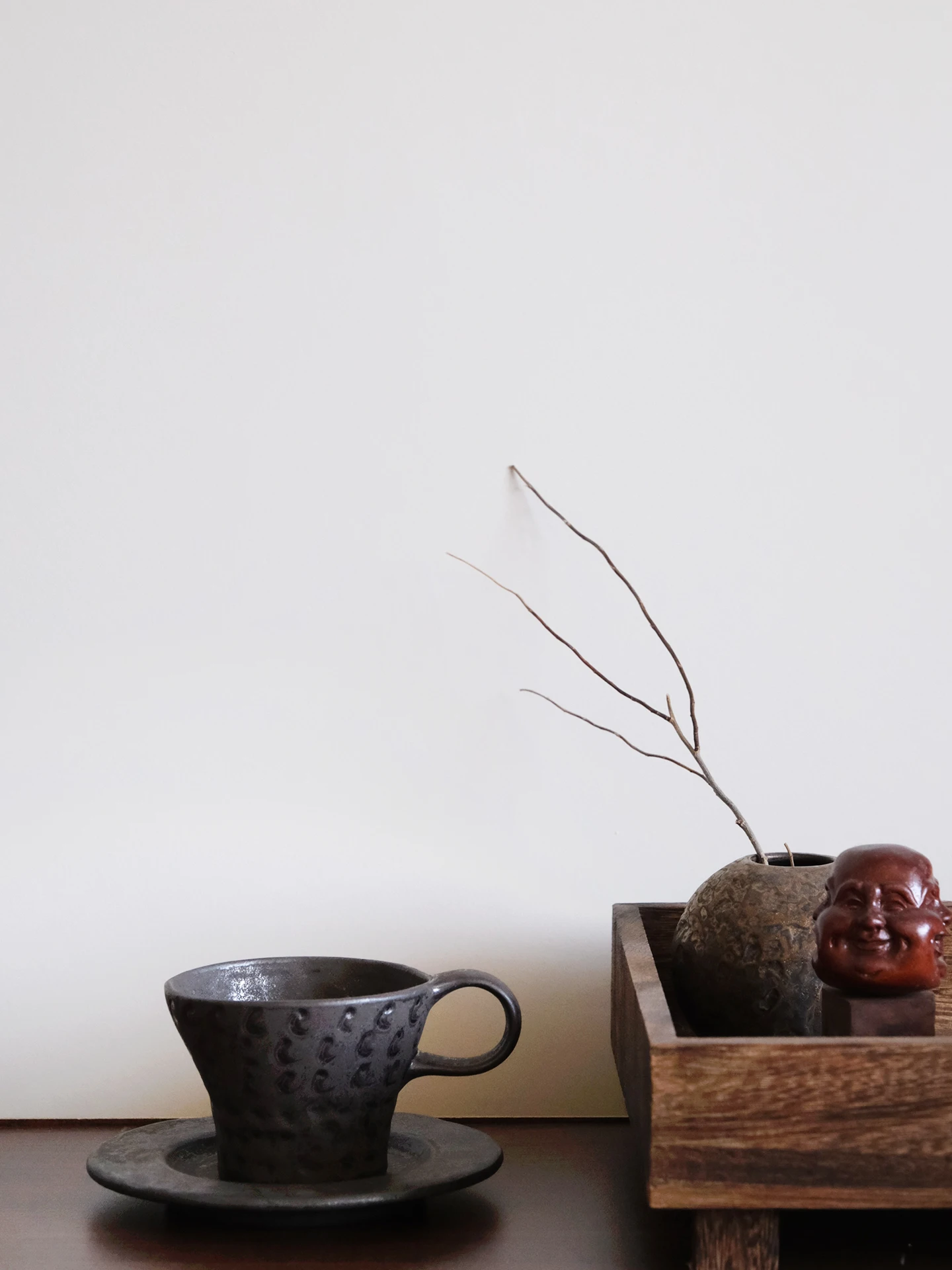 Meteorite Glaze Coffee Cup 150ml Concentrated Vintage Wabi-Sabi Small Ceramic Cup for Coffee Lovers with Cup Holder