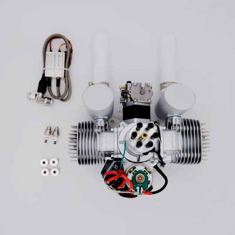 DLE120 CC Twin Cylinder Engine with Electric Start and Generator Air Cooled for RC Model Industrial