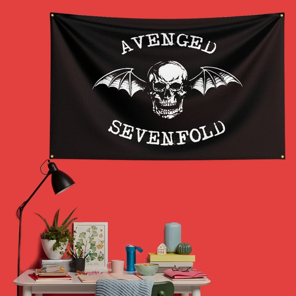 Avenged Sevenfold Inspired Rock Music Flag 3x5 FT 90x150cm Polyester Decorative Banner Tapestry For Music Fans Bedroom Wall Deco