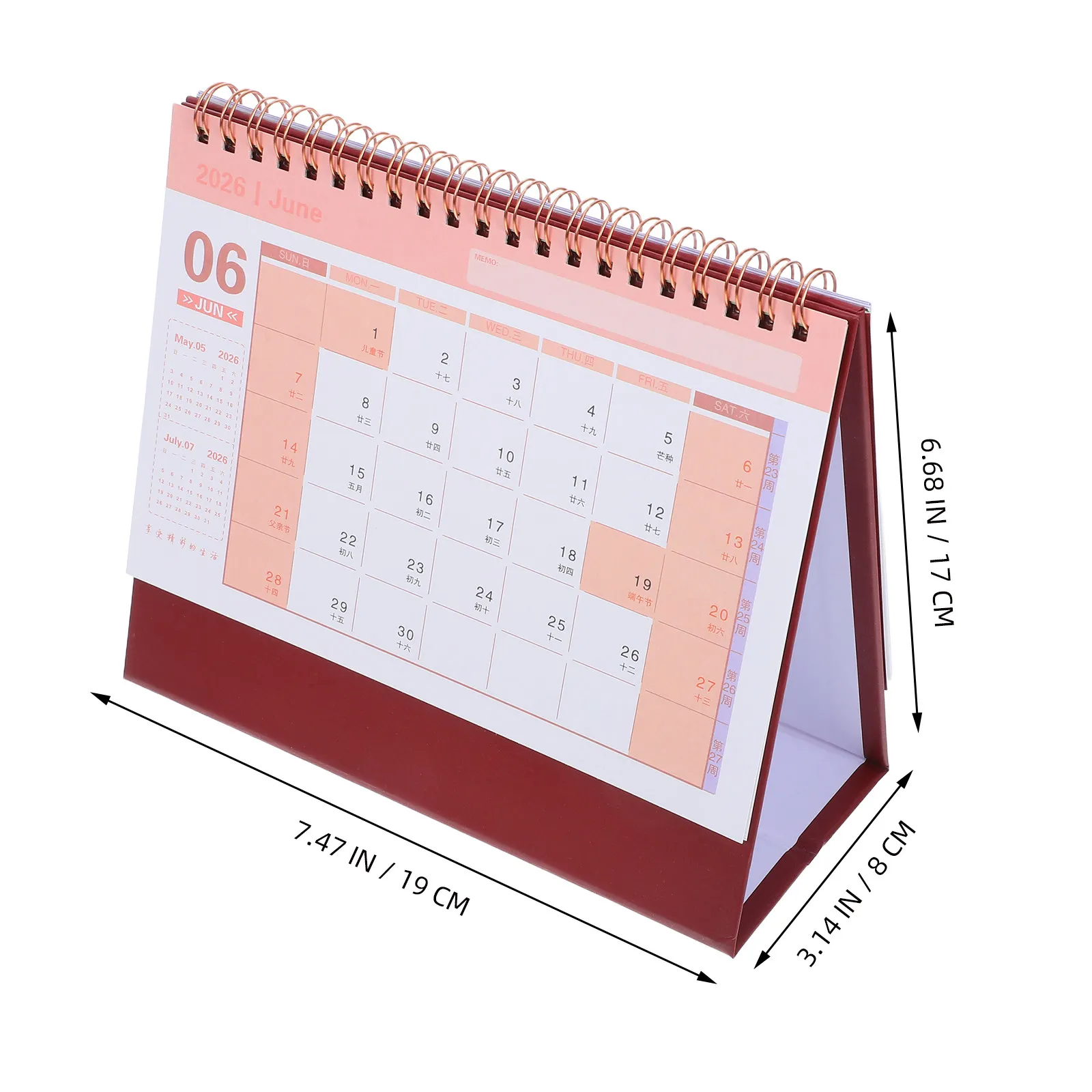 2026 Freestanding Desk Calendar Compact Modern Design Daily Flip Planner Thick Paper Ink-Resistant Office Home Decor Academic