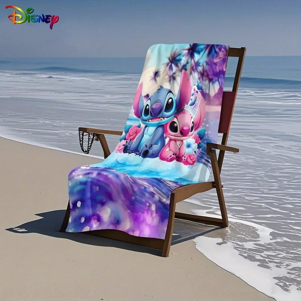 منشفة شاطئ MINISO Disney Stitch - تصميم Cloud Duo، ألياف دقيقة سريعة الجفاف، هدية لمحبي ديزني، استخدام حمام السباحة/الحمام/الشاطئ #2