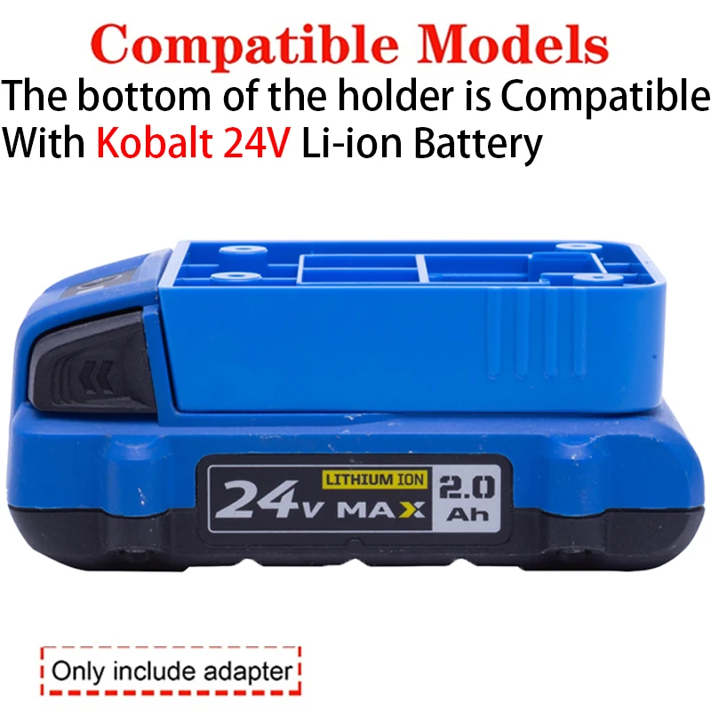 3*Battery holder for Kobalt 24V lithium-ion battery wall mount bracket fixed seat power tool accessories