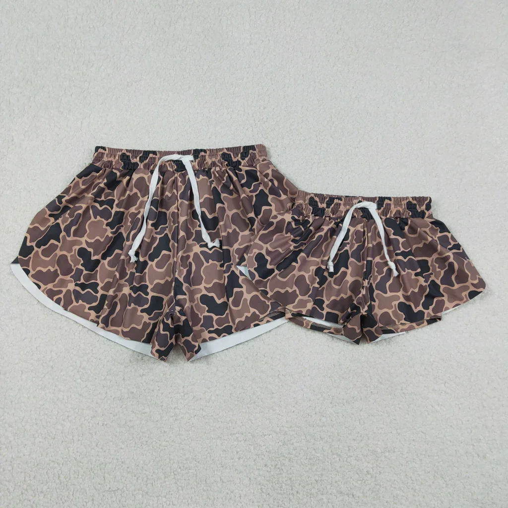 Hunting Camo Brown Mommy and me Sports Shorts Styles
