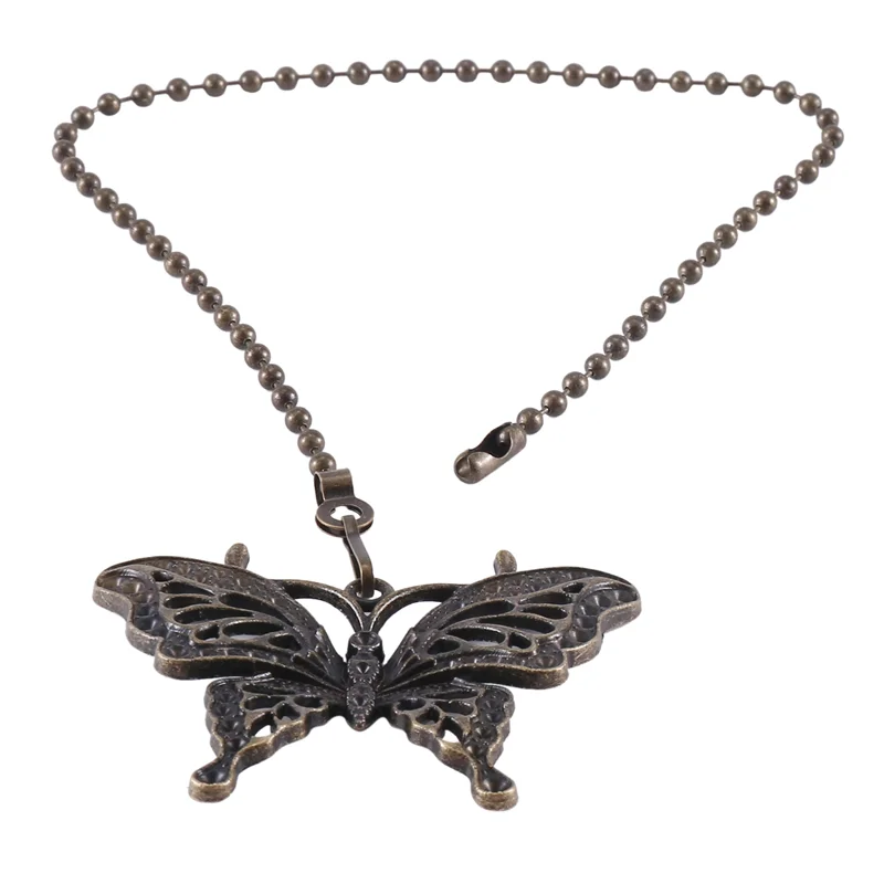 Y17A 2 Pack Ceiling Fan Pull Chain Set,Lighting & Fan Pull Chain Pendant Chain Extender,Dragonfly And Butterfly