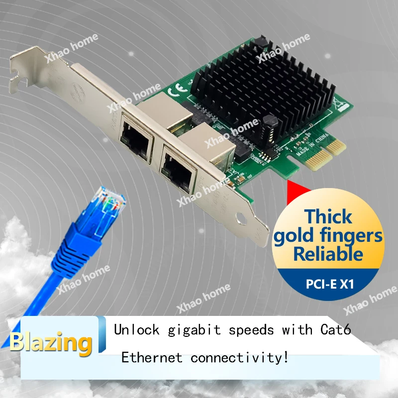 인텔 I82571 듀얼 포트 기가비트 PCI-E 네트워크 카드 1Gbps 이더넷 어댑터 X1 슬롯 녹색 PCB 서버 및 데스크탑 (윈도우/리눅스용)
