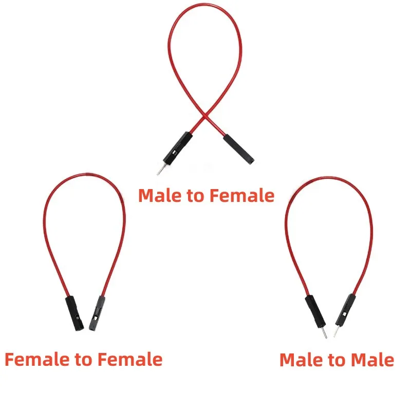 40Pcs High Temp Silicone Dupont Jumper Wire 20cm Male Female Halogen Free for Arduino Breadboard 2.54mm 26AWG