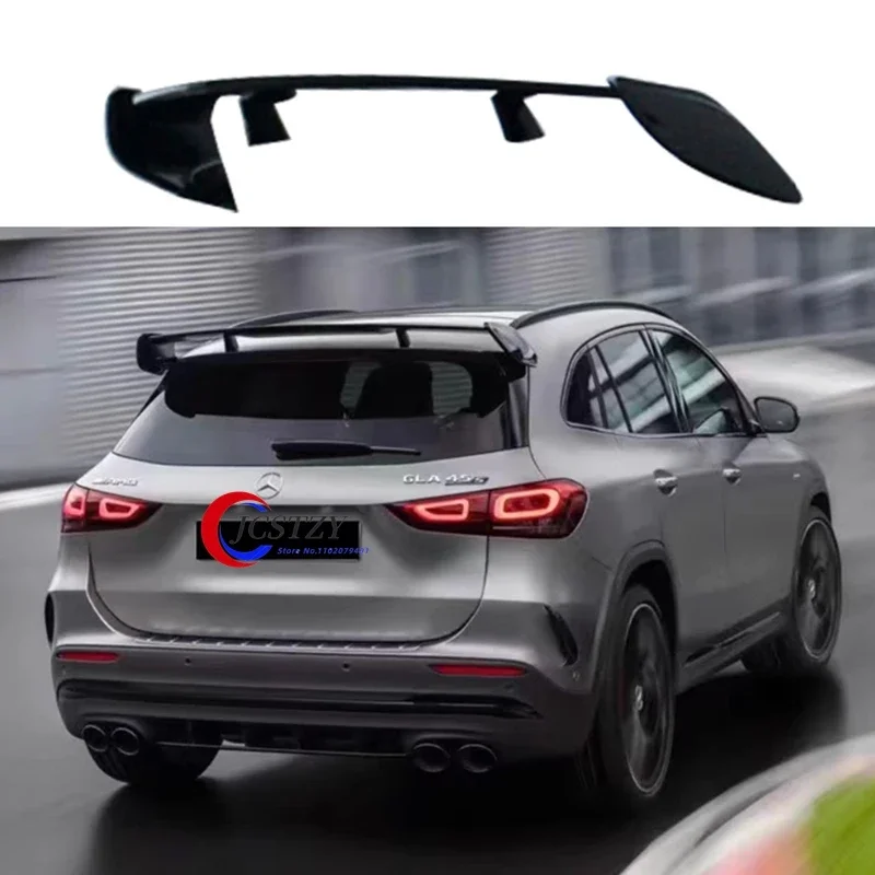 For 2020-2024 Mercedes-Benz GLA Class W247 180 200 35 45  Rear Roof Trunk Lid Car Glossy Black Spoiler Wings