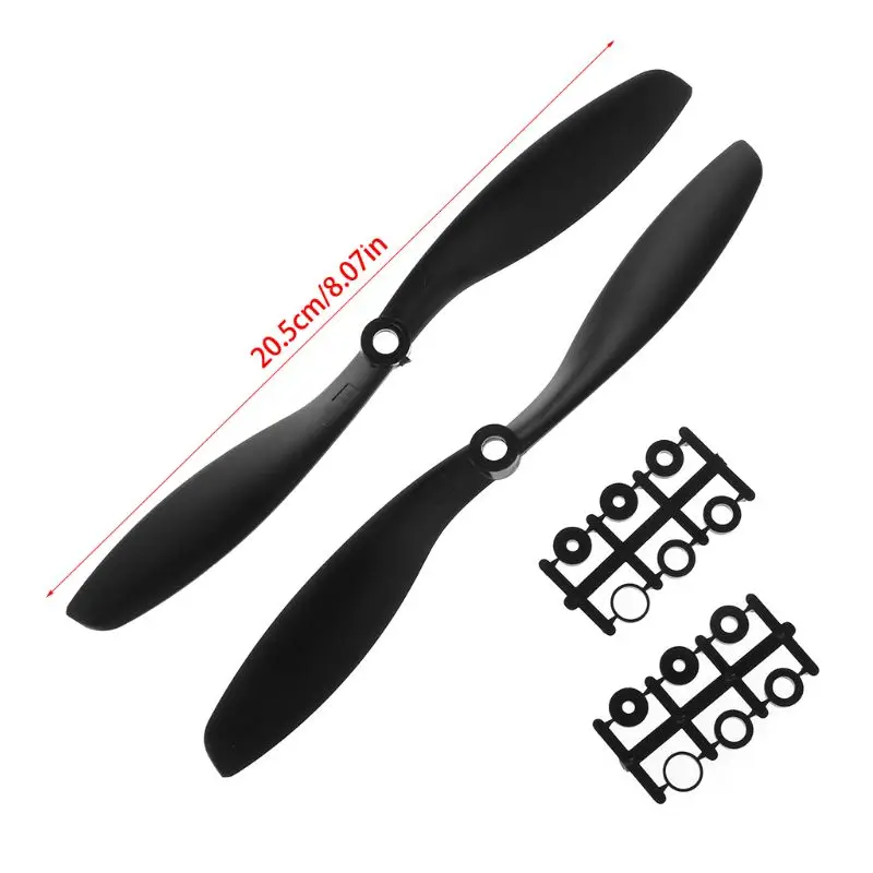 2 peças hélices plástico 8045 Prop CW CCW para avião multirotor Quadricóptero