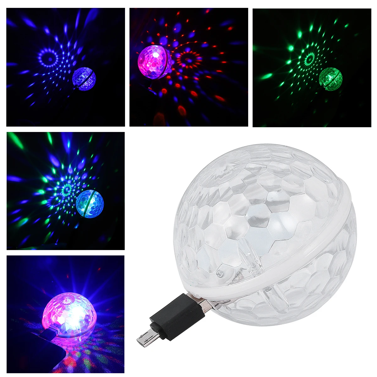 

Crystal LED Light Mini USB Disco DJ Stage Karaoke Cool Lighting Effects Decorative Party Lights Stylish Various Phone