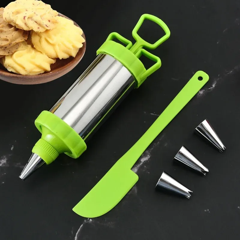 Butter Cookie Gun Mould Multifunctional Cream Gun Cookie Decorating Gun Decorating Mouth Set Make Cake Puff Kitchen Baking Tool