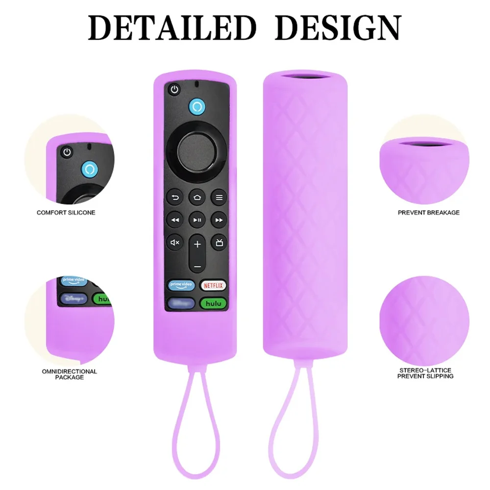 MRSVI Silicone Protective Cover For Fire TV Stick 4K MAX/ 3rd Gen /4K 2021 Remote Control Case Shell