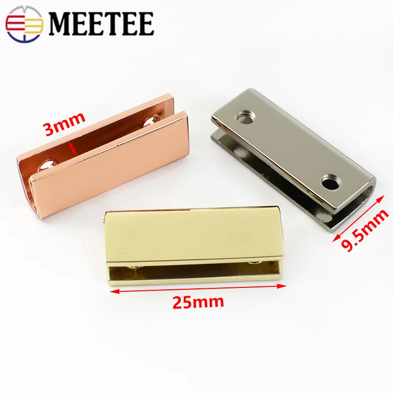 5/10/20Pcs 25mm Belt End Caps Metal Buckles Ribbon Leather Clips Buckle Purse Decorate Screw Cover Edge Clasp Hardware Accessory