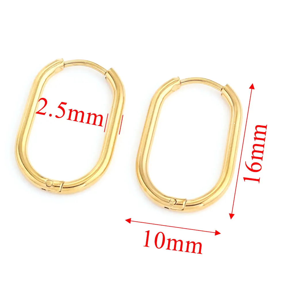 6 stücke Edelstahl Creolen für Frauen Ohrringe Piercing Schmuck Ohrring Hoop Verhindern Allergie Ohrringe Schmuck Großhandel