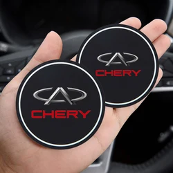 2Pcs Car Coaster Water Cup Bottle Holder Anti-slip Pad Mat Silica Gel For Chery Tiggo 2 3 4 5 6 7 8 3X 5X Pro T11 5X Glx 7