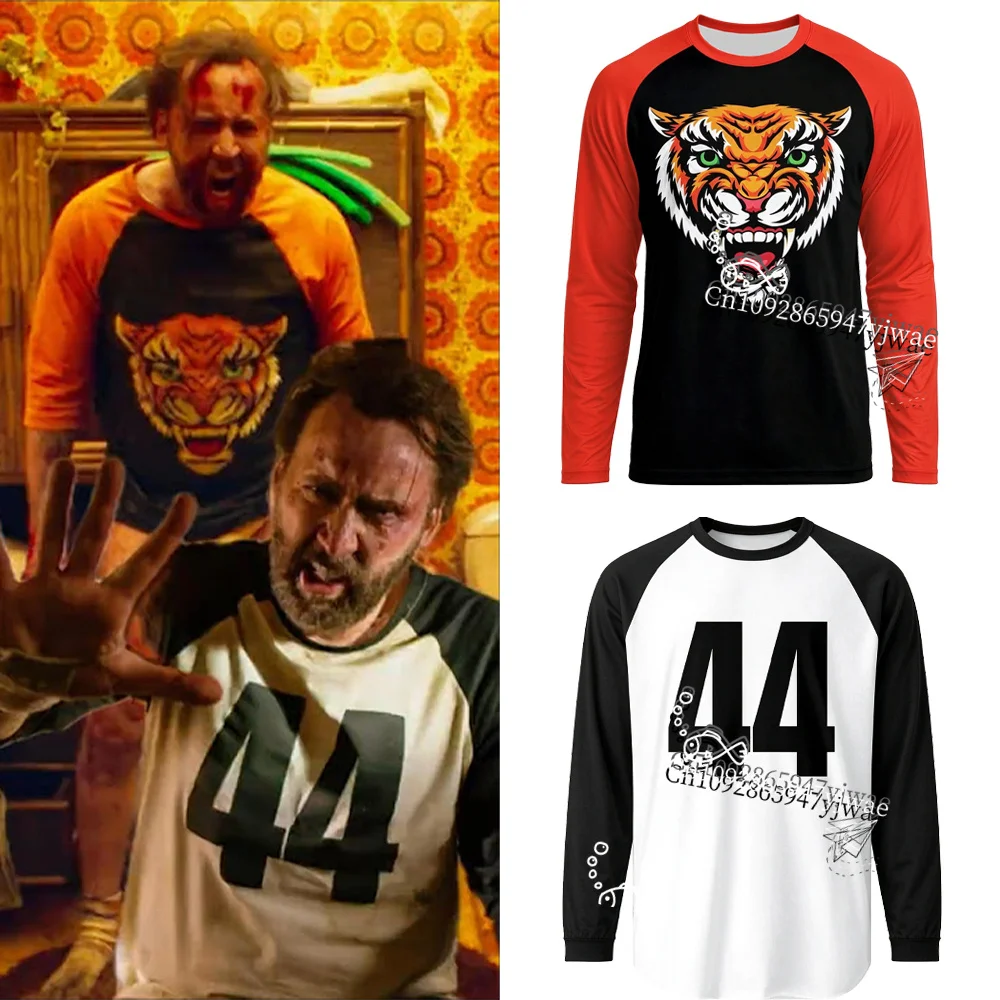 Tiger Baseball Tees Red Miller Mandy Movie Long Sleeve T-shirt Round Neck Casual Graphic Printed Top Autumn Men Women T-shirts