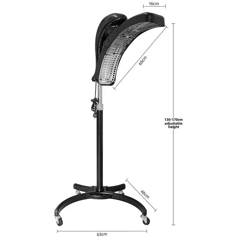 Standing Hair Dryer Accelerator with Wheels Adjustable Height Hood Hair Drying Machine for Salon Hair Perm Coloring Treatment