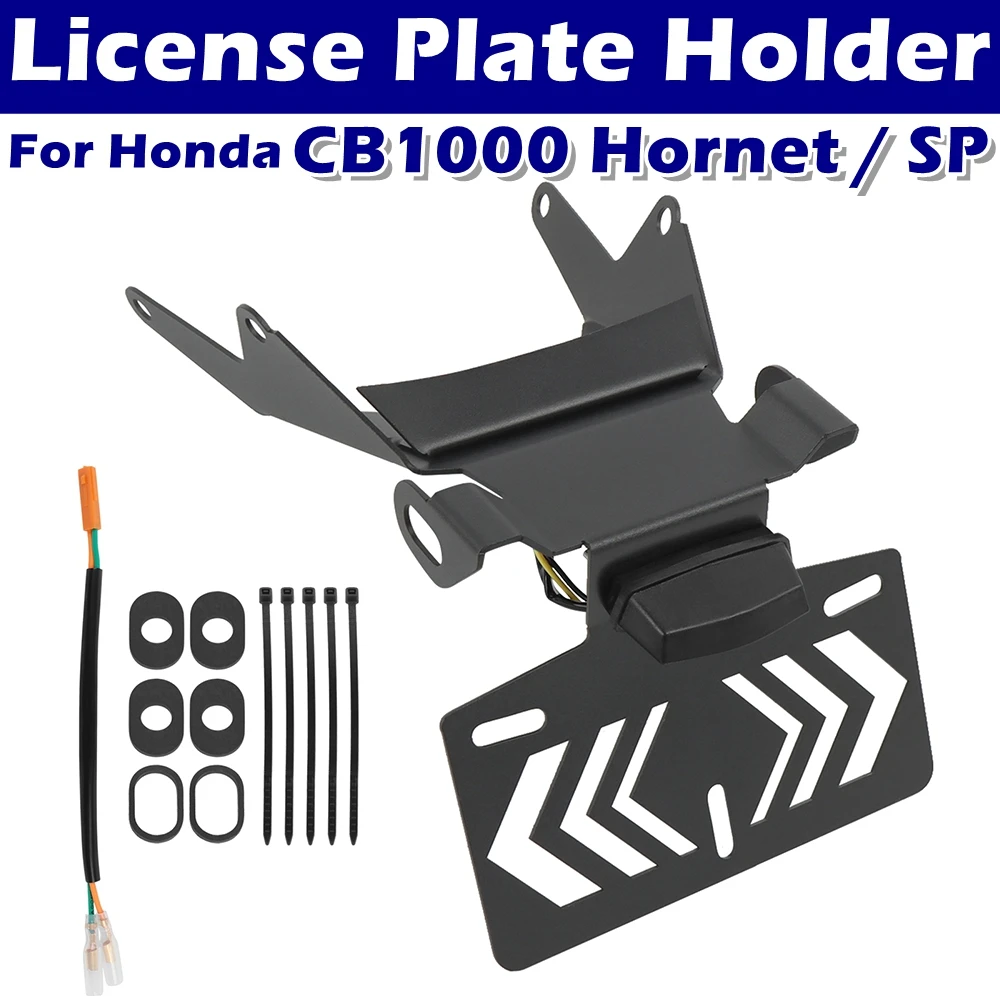 

For Honda CB1000 CB 1000 Hornet SP 2025 Motorcycle New License Plate Holder Rear Tail Frame Fender Eliminator Bracket With LED