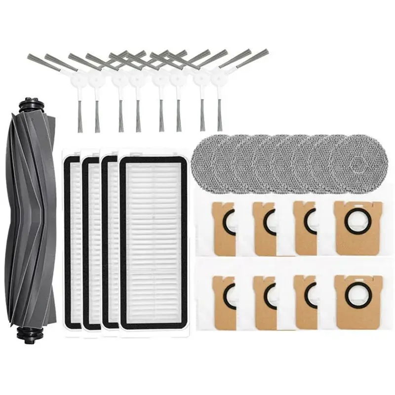 

Запасные части для пылесоса Dreame L20 Ultra/L30 - основная и боковые щетки, HEPA-фильтр, салфетка для влажной уборки, мешок для сбора пыли