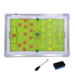 Football Tactical Board Soccer Training Match Coaching appunti tavola tattica da calcio portatile resistente all'usura in lega di alluminio