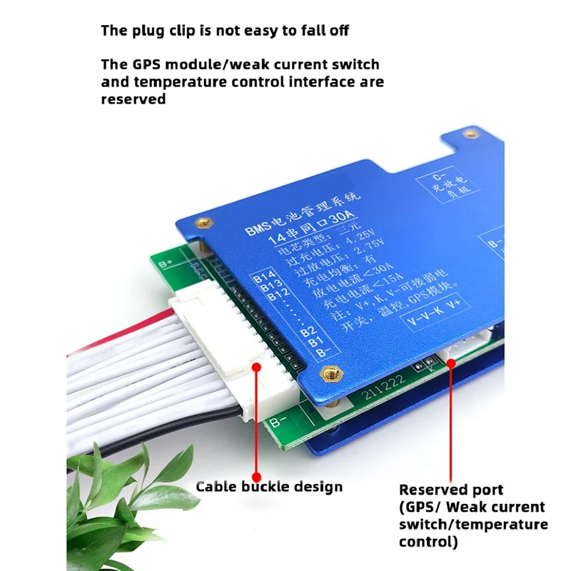 Imagem -06 - Placa de Proteção de Bateria de Lítio Ternária Carga e Descarga com Balanço de Tensão Função Bms para E-bike 52v 50a 14s