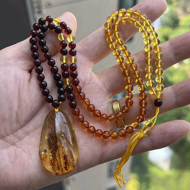 

4,3 мм 100% оригинальное янтарное ожерелье для унисекс из натурального камня, круглый браслет с радужными бусинами, 55 см, новый настоящий кулон, ювелирные изделия, оптовая продажа