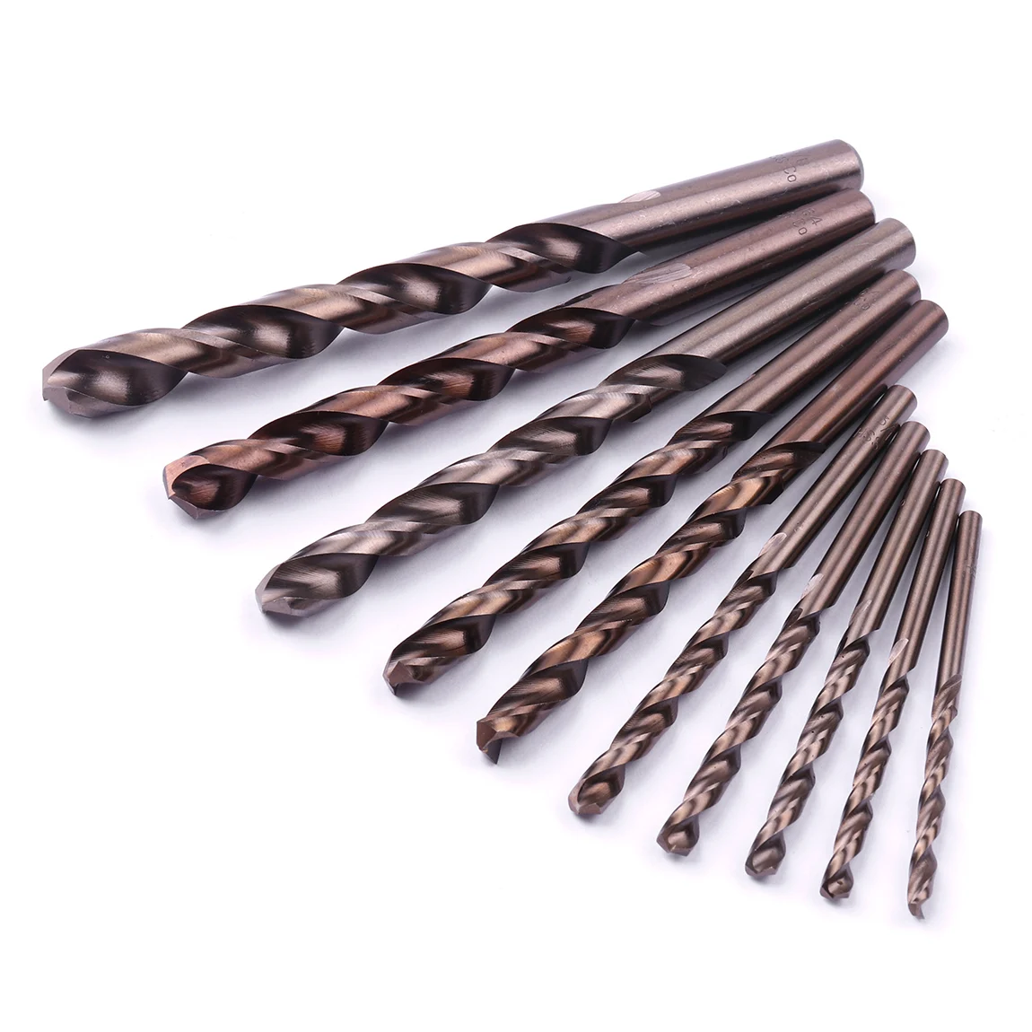 High Quality 2Pcs HSS Imperial Cobalt Drill Bit Metal Drilling Round Straight Shank Mini Twist Drill Bit Tool 1/8