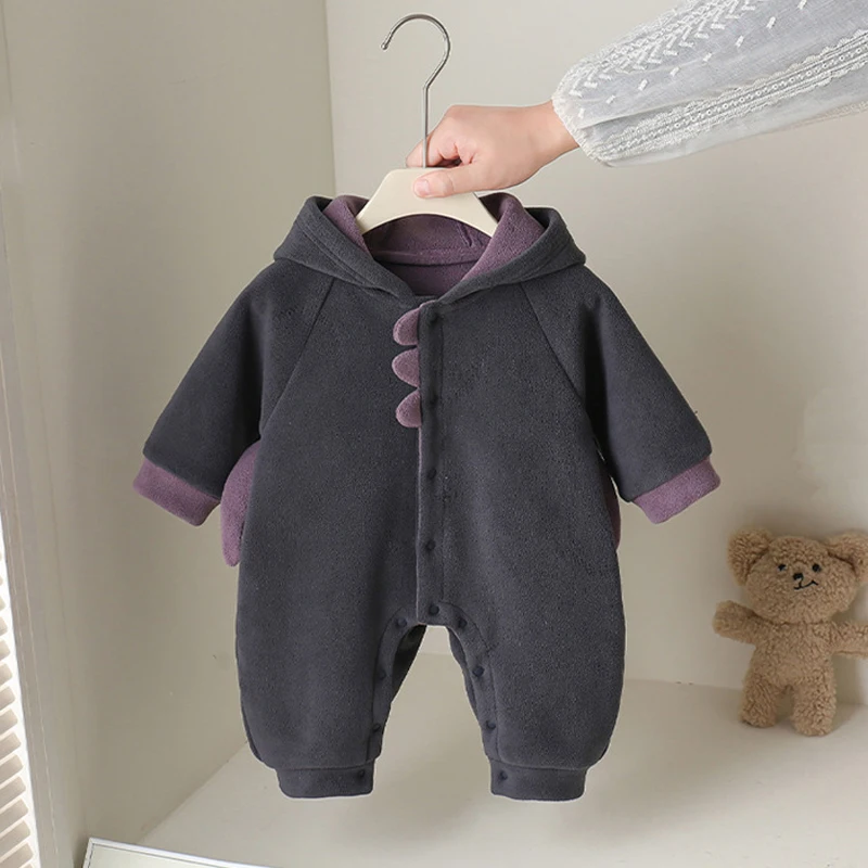 IYEAL Baby Romper Spring and Autumn New Micro Fleece Cute Cartoon Baby Outerwear Coat for Newborns Spring Clothing